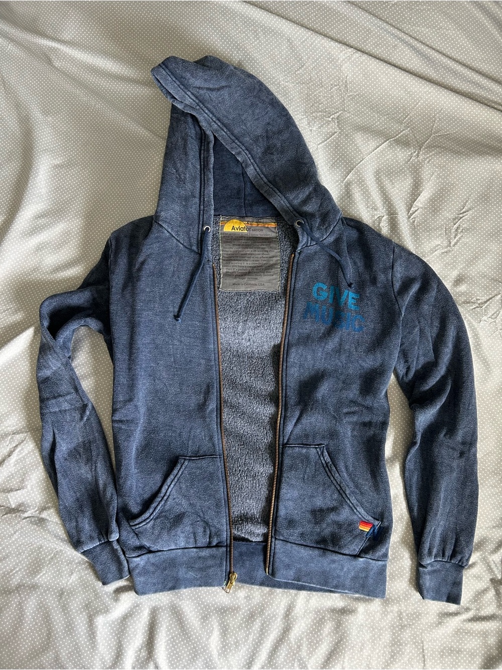 Aviator Nation Navy Zip Hoodie - Men's Casual Jacket